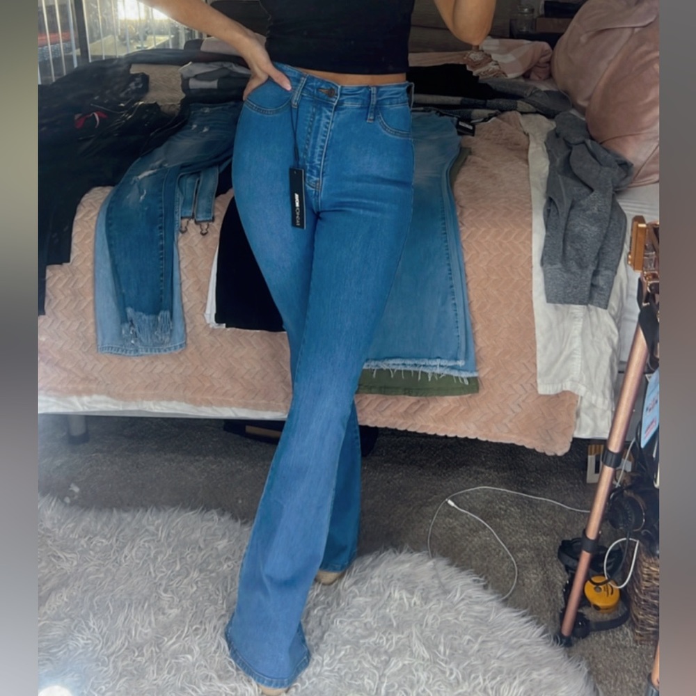 Fashion Nova flare denim jeans